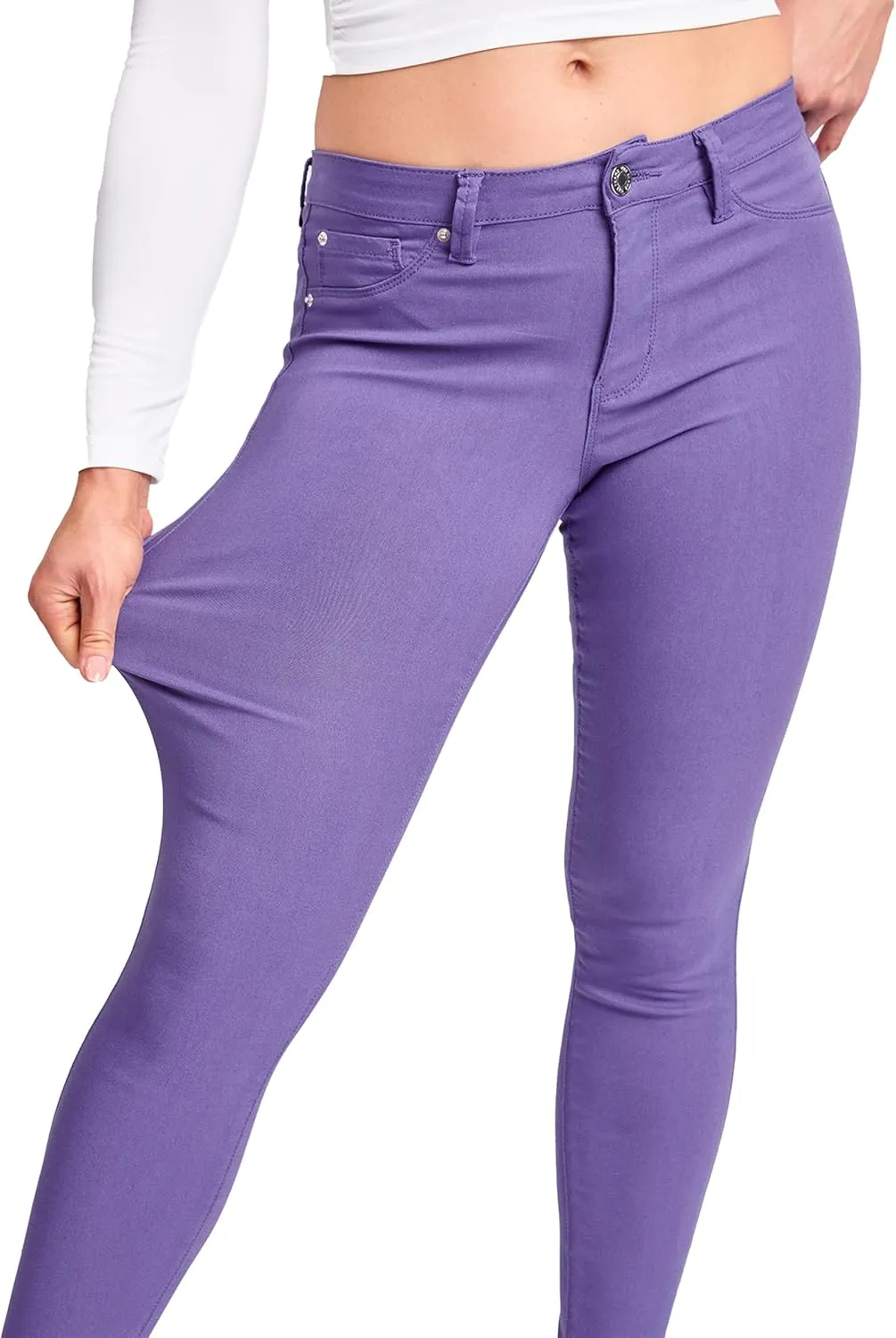 YMI Women's Hyperstretch Mid-Rise Skinny Jeans