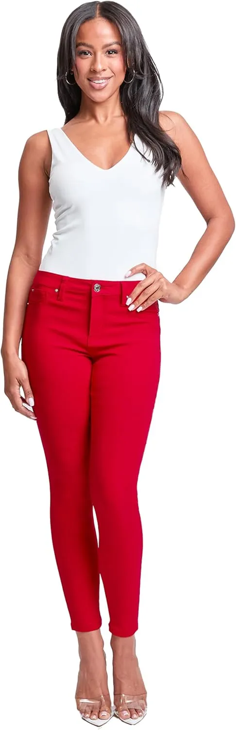 YMI Women's Hyperstretch Mid-Rise Skinny Jeans