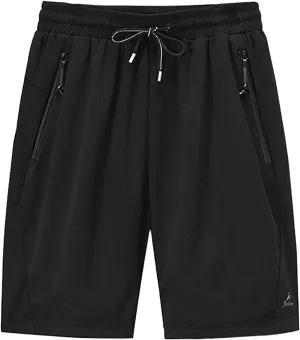 Ymosrh Men's Athletic Hiking Shorts Quick Dry Workout Shorts Lightweight Gym Running Shorts Basketball Training