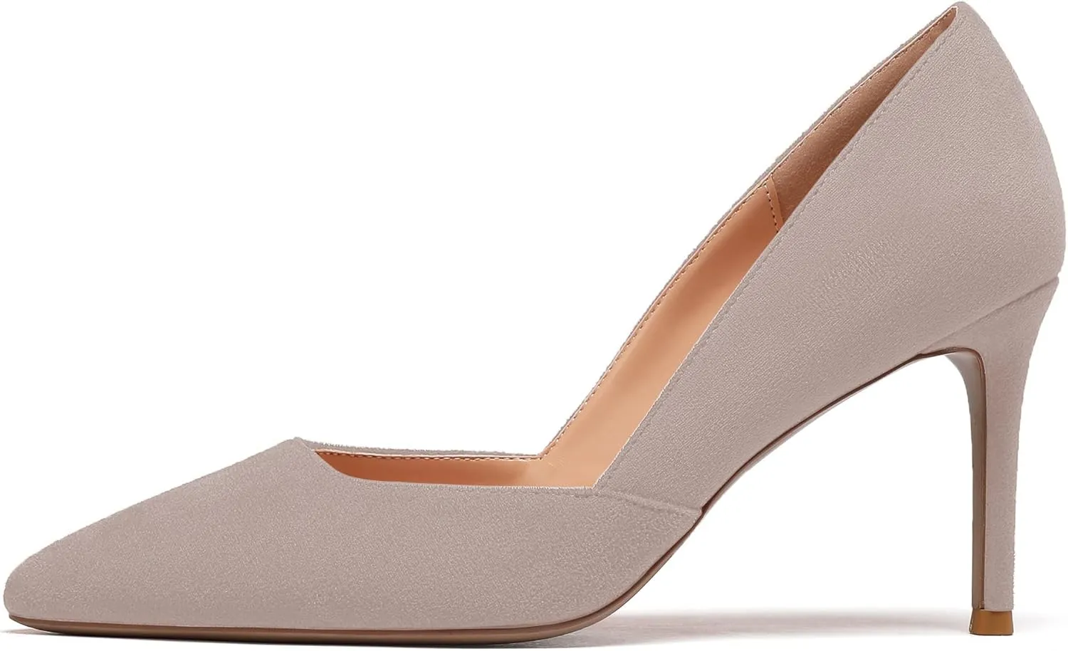 Zamikoo High Heels for Women Pumps 3.5'' Heels Stiletto Closed Toe Slip On Pointed Toe Middle Heels Dress Wedding Party Pumps Ladies Sexy US Size 5 - Size 13