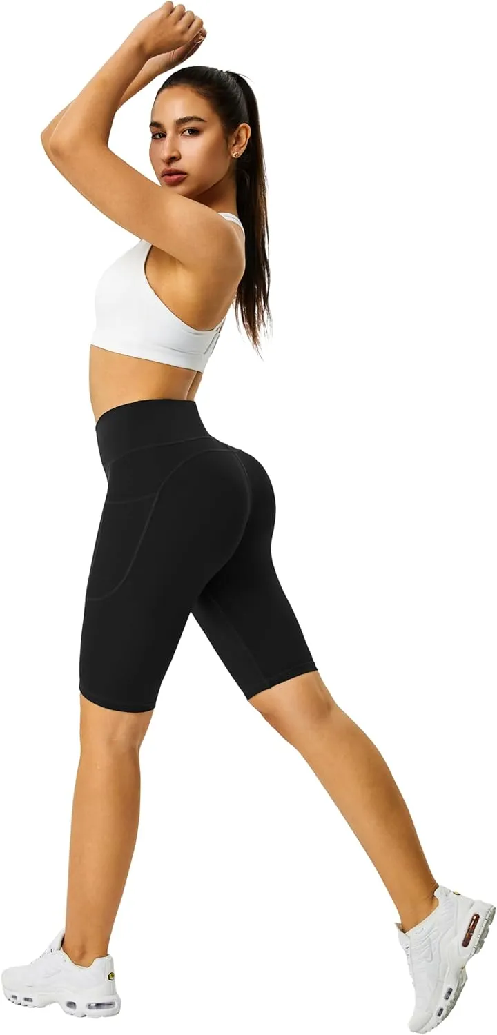 Zinmore Shorts Women High Waisted Yoga Shorts Sports Pants