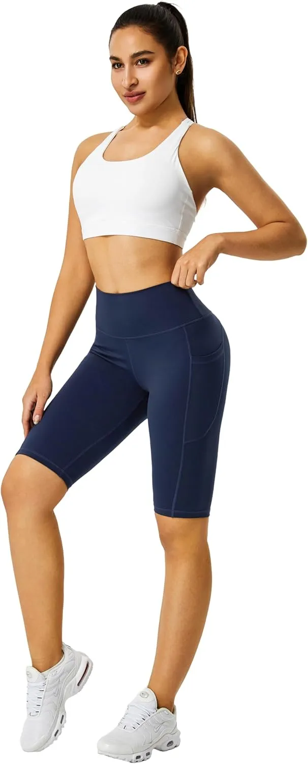 Zinmore Shorts Women High Waisted Yoga Shorts Sports Pants