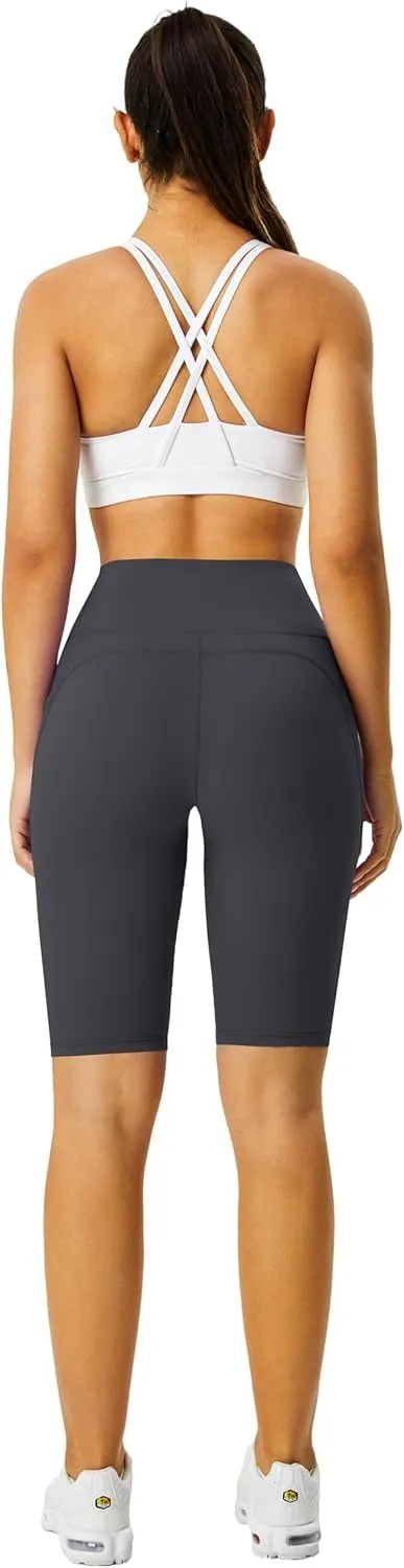 Zinmore Shorts Women High Waisted Yoga Shorts Sports Pants