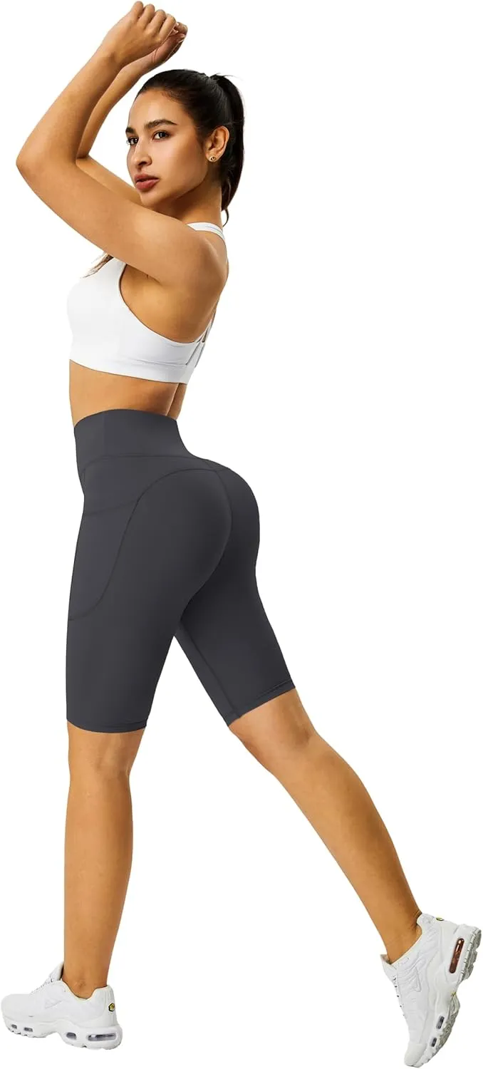 Zinmore Shorts Women High Waisted Yoga Shorts Sports Pants