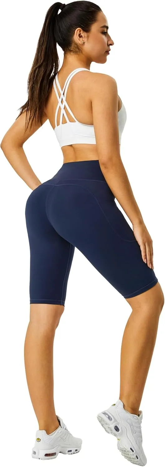 Zinmore Shorts Women High Waisted Yoga Shorts Sports Pants