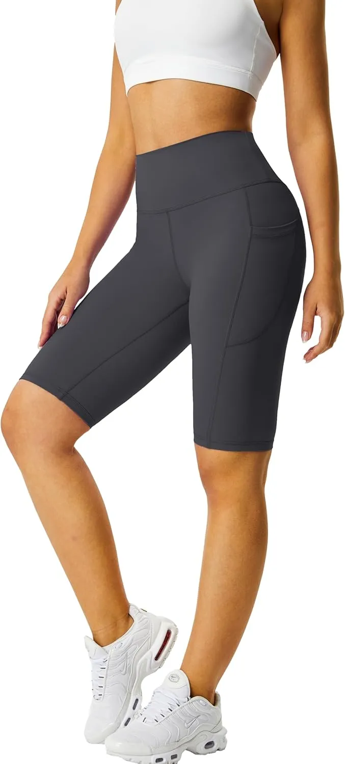 Zinmore Shorts Women High Waisted Yoga Shorts Sports Pants