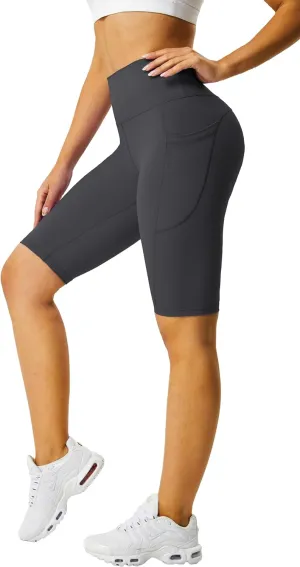 Zinmore Shorts Women High Waisted Yoga Shorts Sports Pants