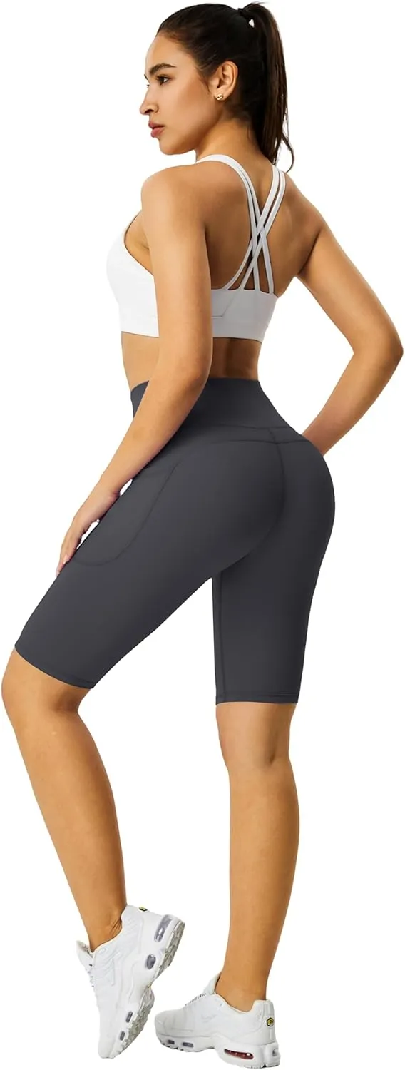 Zinmore Shorts Women High Waisted Yoga Shorts Sports Pants